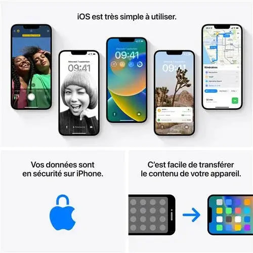 Apple iPhone 13 6,1" 5G 128 Go Double SIM Noir minuit - STORE COMMERCE