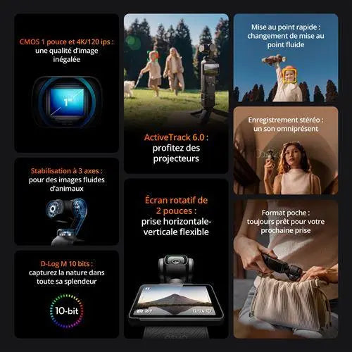Caméra sport Dji Osmo Pocket 3 Creator Combo Noir - STORE COMMERCE