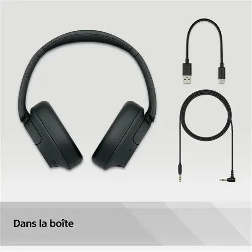 Casque audio sans fil SONY Bluetooth à réduction de bruit WH-CH720N Noir - STORE COMMERCE