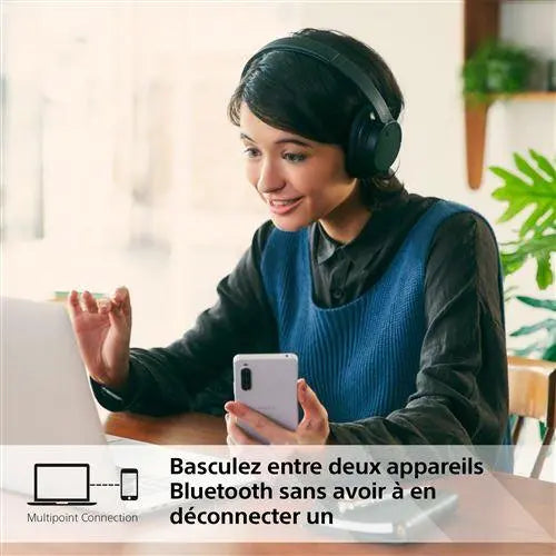 Casque audio sans fil SONY Bluetooth à réduction de bruit WH-CH720N Noir - STORE COMMERCE