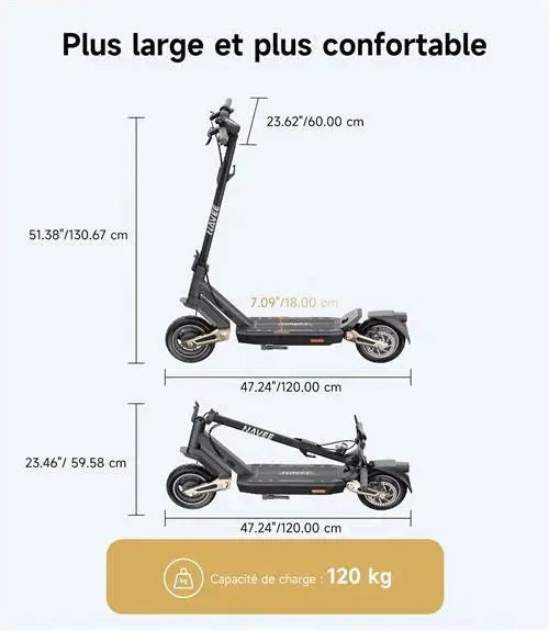 Trottinette électrique Navee ST3 Pro 600 W Noir - STORE COMMERCE